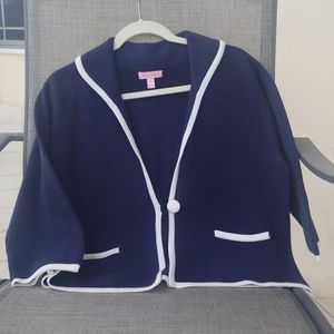 Lilly Pulitzer navy blue knit blazer